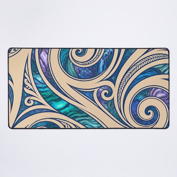 Item preview, New Zealand Māori Paua Pattern Koru Design 894 designed and sold by GrinGalore.