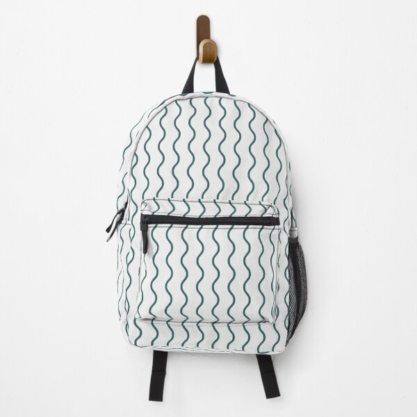 Item preview, White And Teal Waves Pattern designed and sold by pattern-archive.