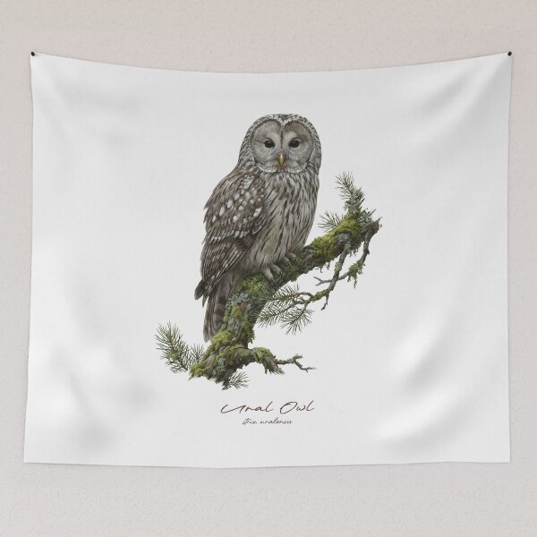 Item preview, Ural Owl  on Mossy Tree designed and sold by Takeda-art.