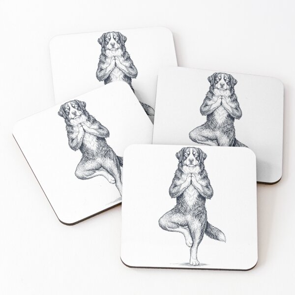 Item preview, Vintage Bernese Mountain Dog Yoga Tree Pose Dog Mom Lover designed and sold by TerryConnells.