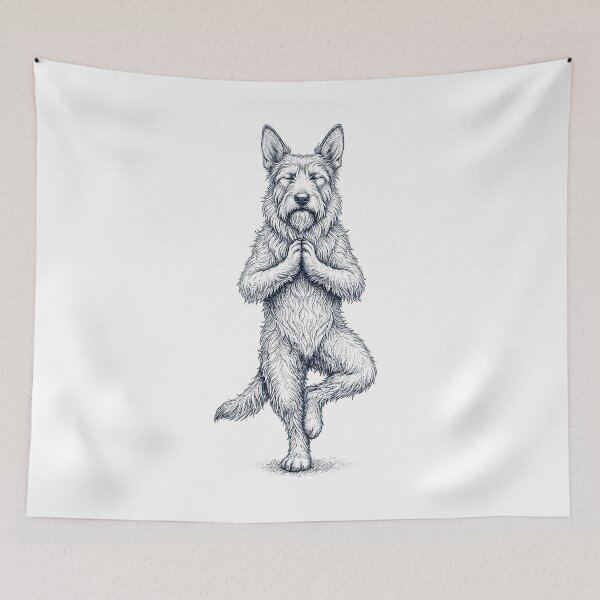 Item preview, Vintage Berger Picard Yoga Tree Pose Dog Mom Lover designed and sold by TerryConnells.