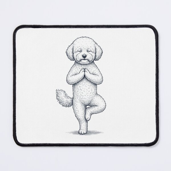 Item preview, Vintage Bichon Frise Yoga Tree Pose Dog Mom Lover designed and sold by TerryConnells.