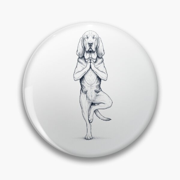 Item preview, Vintage Bloodhound Yoga Tree Pose Dog Mom Lover designed and sold by TerryConnells.