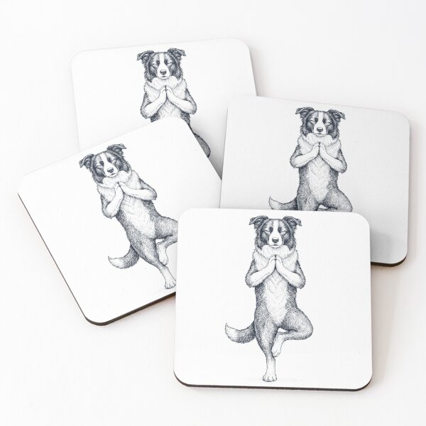 Item preview, Vintage Border Collie Yoga Tree Pose Dog Mom Lover designed and sold by TerryConnells.