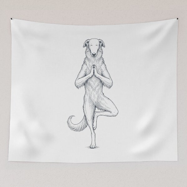Item preview, Vintage Borzoi Yoga Tree Pose Dog Mom Lover designed and sold by TerryConnells.