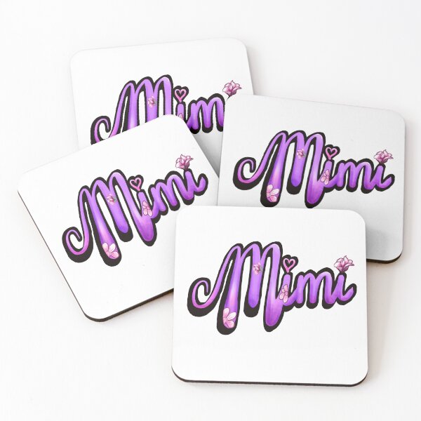 Item preview, Mimi Top 10 best personalised personalized custom name purple cursive with soft pink flower petals designed and sold by Artonmytee.