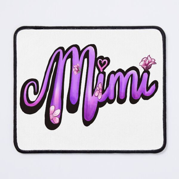 Item preview, Mimi Top 10 best personalised personalized custom name purple cursive with soft pink flower petals designed and sold by Artonmytee.