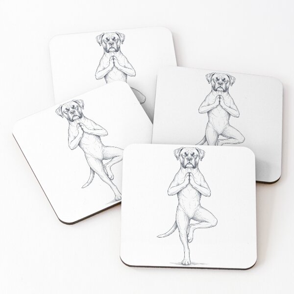 Item preview, Vintage Boxer Dog Yoga Tree Pose Dog Mom Lover designed and sold by TerryConnells.