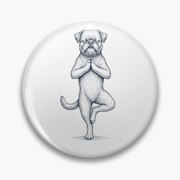 Item preview, Vintage Brussels Griffon Yoga Tree Pose Dog Mom Lover designed and sold by TerryConnells.