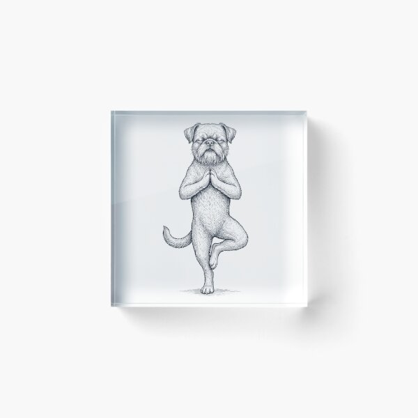 Item preview, Vintage Brussels Griffon Yoga Tree Pose Dog Mom Lover designed and sold by TerryConnells.
