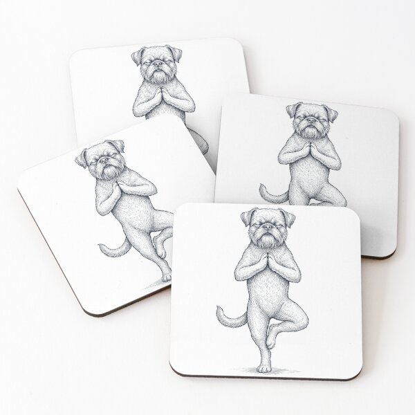 Item preview, Vintage Brussels Griffon Yoga Tree Pose Dog Mom Lover designed and sold by TerryConnells.