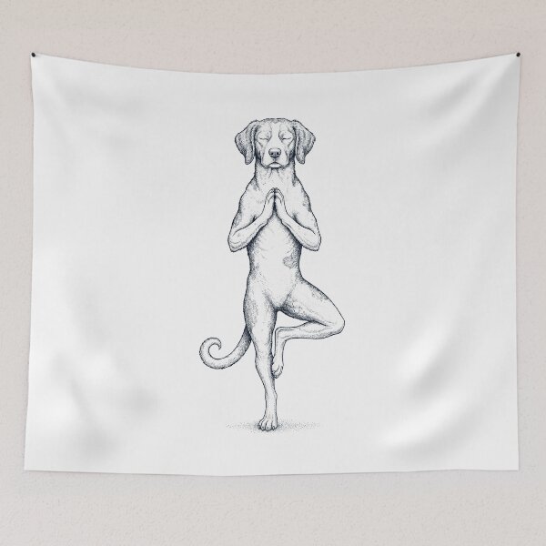 Item preview, Vintage Brittany Yoga Tree Pose Dog Mom Lover designed and sold by TerryConnells.