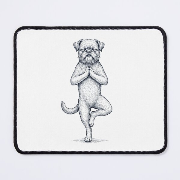 Item preview, Vintage Brussels Griffon Yoga Tree Pose Dog Mom Lover designed and sold by TerryConnells.