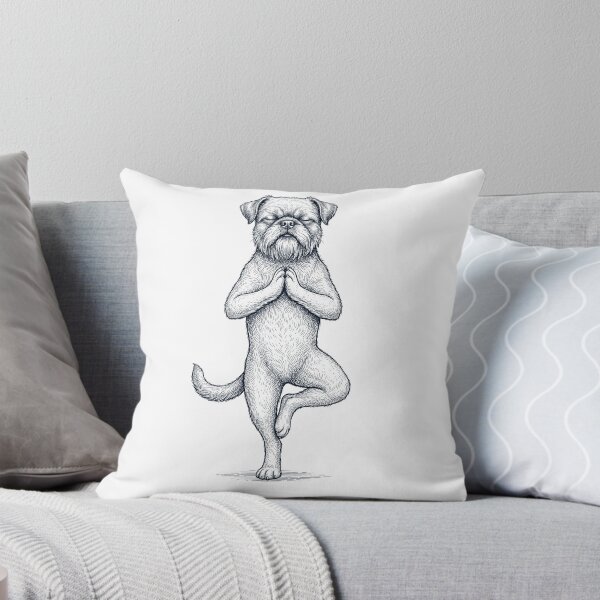Item preview, Vintage Brussels Griffon Yoga Tree Pose Dog Mom Lover designed and sold by TerryConnells.