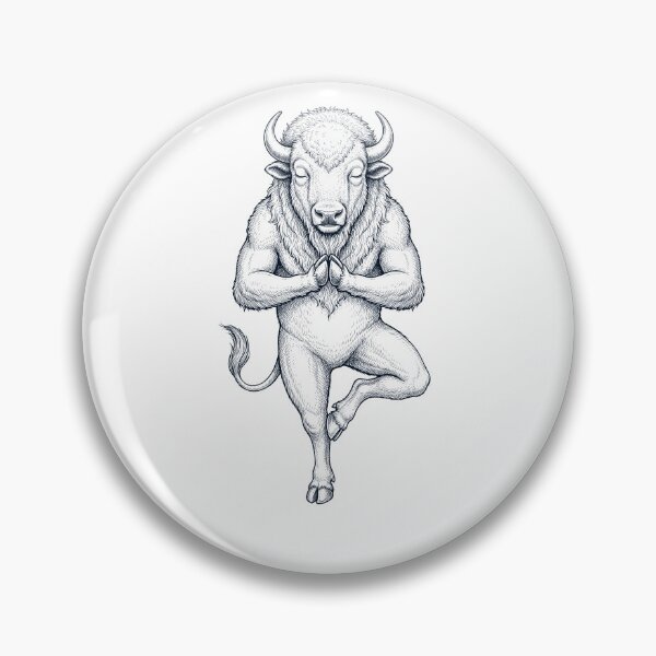 Item preview, Vintage Buffalo Yoga Tree Pose Animal Lover designed and sold by TerryConnells.