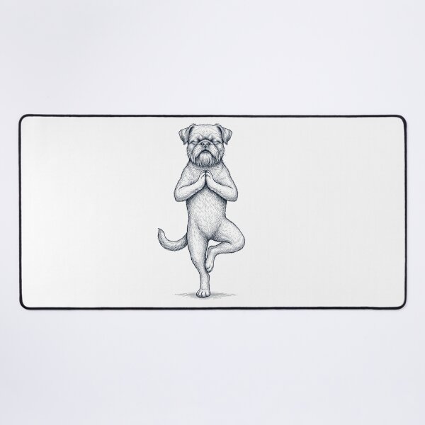 Item preview, Vintage Brussels Griffon Yoga Tree Pose Dog Mom Lover designed and sold by TerryConnells.