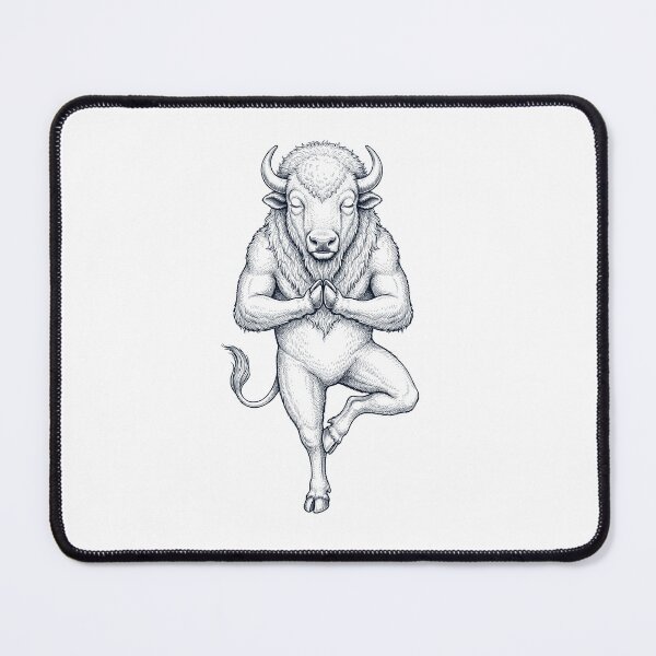 Item preview, Vintage Buffalo Yoga Tree Pose Animal Lover designed and sold by TerryConnells.