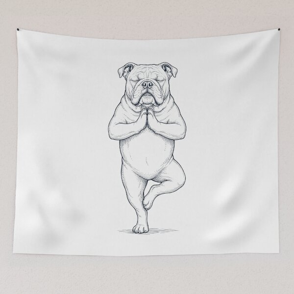 Item preview, Vintage Bulldog Yoga Tree Pose Dog Mom Lover designed and sold by TerryConnells.