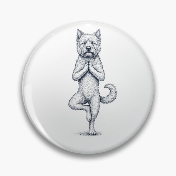 Item preview, Vintage Cairn Terrier Yoga Tree Pose Dog Mom Lover designed and sold by TerryConnells.