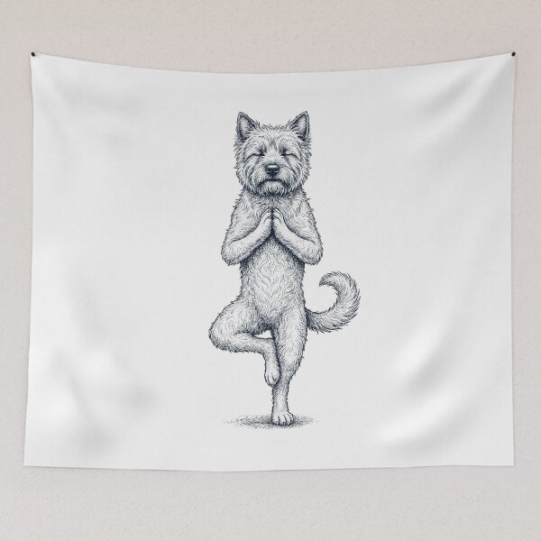 Item preview, Vintage Cairn Terrier Yoga Tree Pose Dog Mom Lover designed and sold by TerryConnells.
