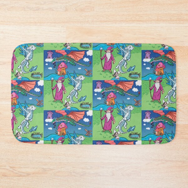 Item preview, Magical Fantasy Kingdom Illustration - Wizard, Dragons, and Fairies designed and sold by dyrestald.