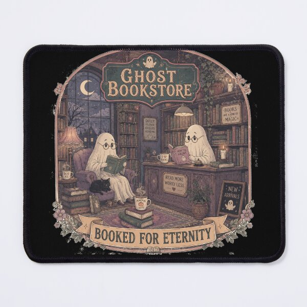 Item preview, Booked For Eternity Retro Ghost Bookstore Halloween Design designed and sold by MotylekAnia.