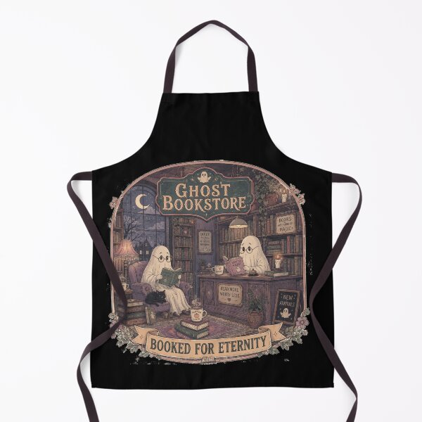 Item preview, Booked For Eternity Retro Ghost Bookstore Halloween Design designed and sold by MotylekAnia.