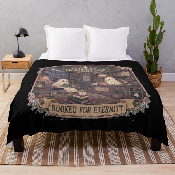 Item preview, Booked For Eternity Retro Ghost Bookstore Halloween Design designed and sold by MotylekAnia.