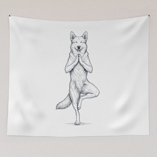 Item preview, Vintage Canaan Dog Yoga Tree Pose Dog Mom Lover designed and sold by TerryConnells.