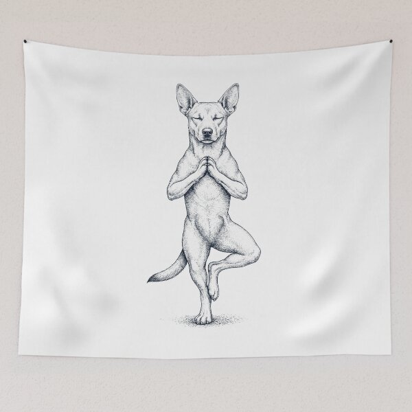 Item preview, Vintage Carolina Dog Yoga Tree Pose Dog Mom Lover designed and sold by TerryConnells.