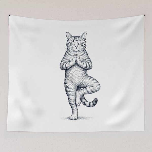 Item preview, Vintage Cat Yoga Tree Pose Animal Lover designed and sold by TerryConnells.