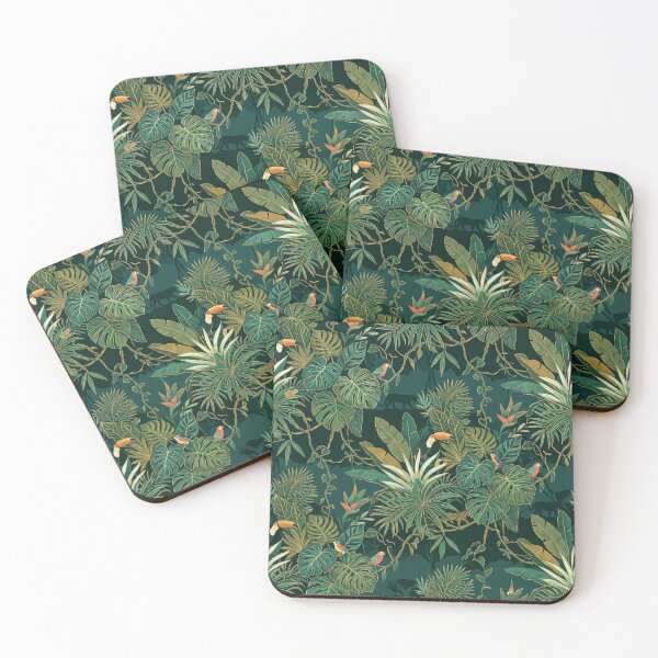 Item preview, Luxurious Emerald Jungle Canopy Pattern designed and sold by Jandedan.