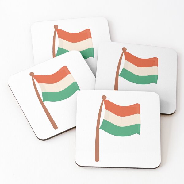 Item preview, Hungarian Flag on Flagpole – Floating Hungary Flag Cutout Design designed and sold by EmeraldeaDesign.