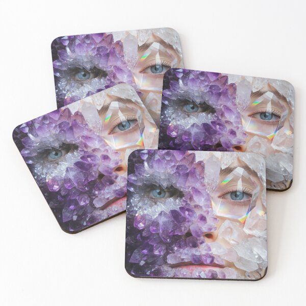Item preview, face encrusted in raw crystals designed and sold by psychoshadow.