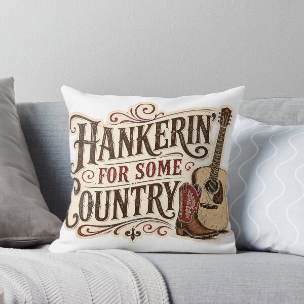 Item preview, Hankerin' for Some Country - Vintage Western Acoustic Guitar & Boot designed and sold by Style-InkPulse.
