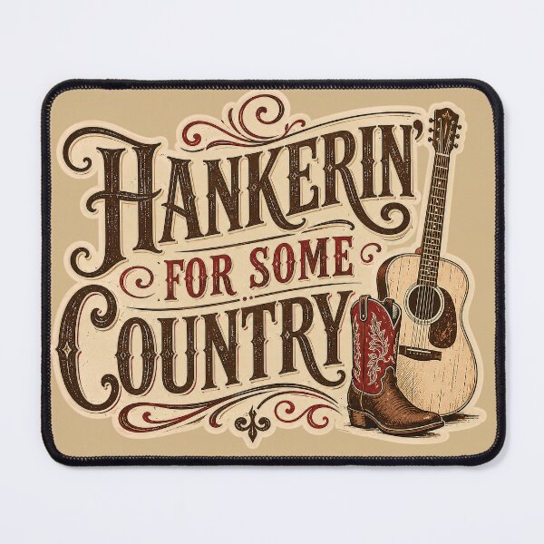 Item preview, Hankerin' for Some Country - Vintage Western Acoustic Guitar & Boot designed and sold by Style-InkPulse.