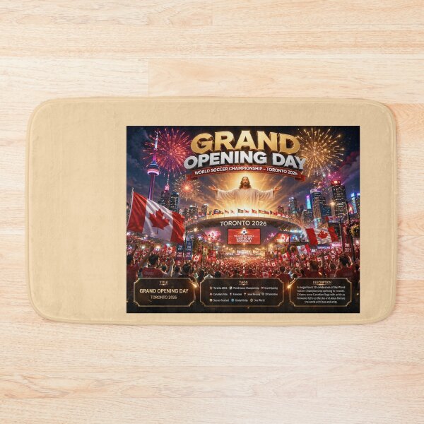 Item preview, Toronto as Canadian citizens wave giant Canadian flags and fill the streets with joy, music, lights, and soccer passion during the World Soccer Championship festivities.  designed and sold by PaintMeWorld.