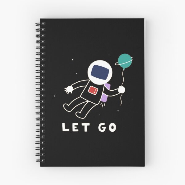 Item preview, Let Go Cute Floating Astronaut Cosmic Illustration designed and sold by PixelOrbits.