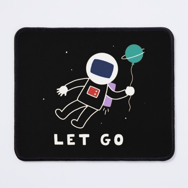 Item preview, Let Go Cute Floating Astronaut Cosmic Illustration designed and sold by PixelOrbits.