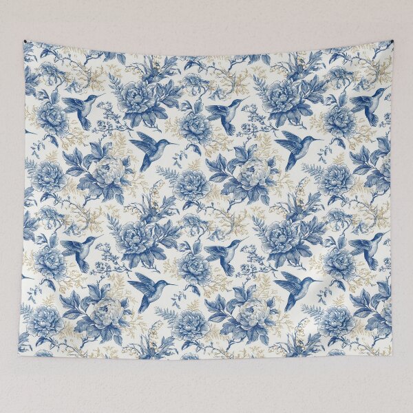 Item preview, Happy Hummingbirds Aesthetic Pattern Print Design for fabrics designed and sold by Just4Sinners.