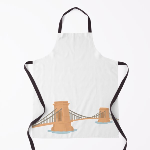 Item preview, Széchenyi Chain Bridge – Budapest Flat Design Cutout Illustration designed and sold by EmeraldeaDesign.