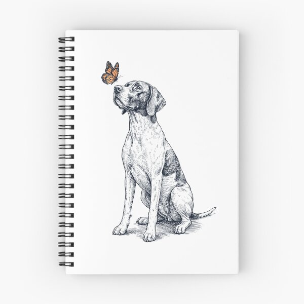 Item preview, Vintage English Pointer with Butterfly Dog Lover designed and sold by DoodleTortle.