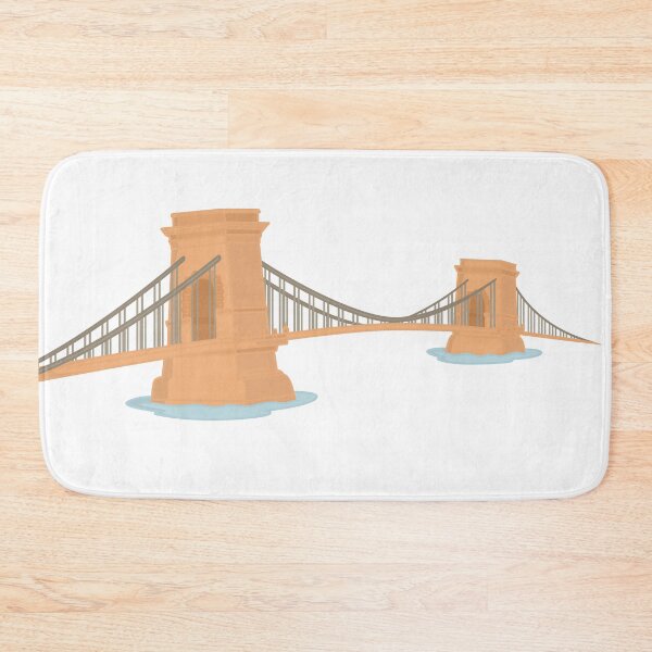 Item preview, Széchenyi Chain Bridge – Budapest Flat Design Cutout Illustration designed and sold by EmeraldeaDesign.