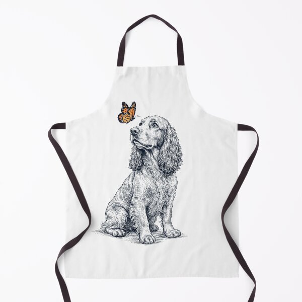 Item preview, Vintage Field Spaniel with Butterfly Dog Lover designed and sold by DoodleTortle.