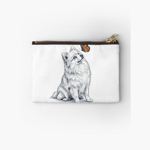 Item preview, Vintage German Spitz with Butterfly Dog Lover designed and sold by DoodleTortle.