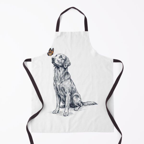 Item preview, Vintage Flat Coated Retriever with Butterfly Dog Lover designed and sold by DoodleTortle.