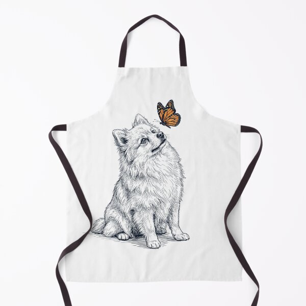 Item preview, Vintage German Spitz with Butterfly Dog Lover designed and sold by DoodleTortle.