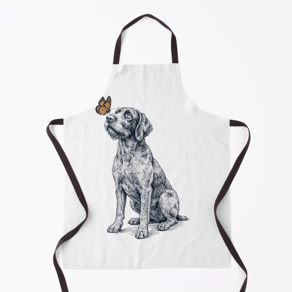 Item preview, Vintage German Wirehaired Pointer with Butterfly Dog Lover designed and sold by DoodleTortle.