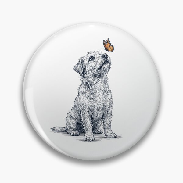 Item preview, Vintage Glen of Imaal Terrier with Butterfly Dog Lover designed and sold by DoodleTortle.