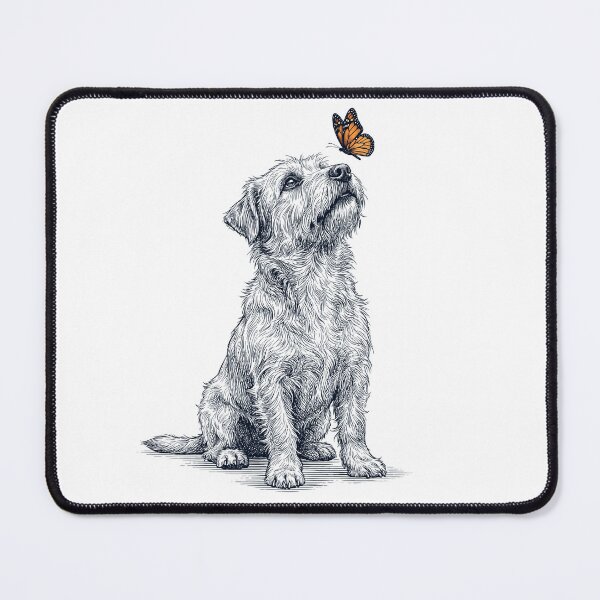 Item preview, Vintage Glen of Imaal Terrier with Butterfly Dog Lover designed and sold by DoodleTortle.